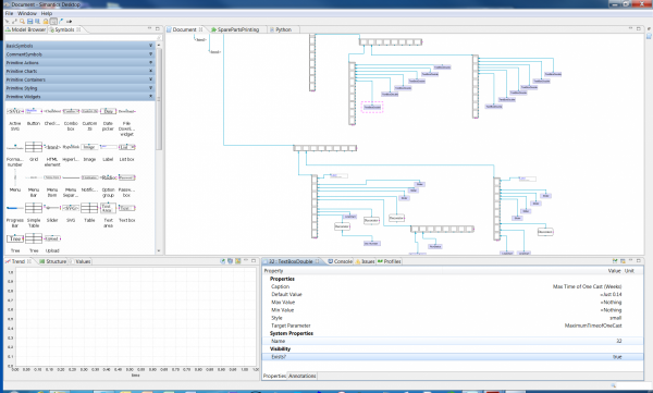 Picture of Modelling Factory Design Desktop used to create web user interfaces of published models